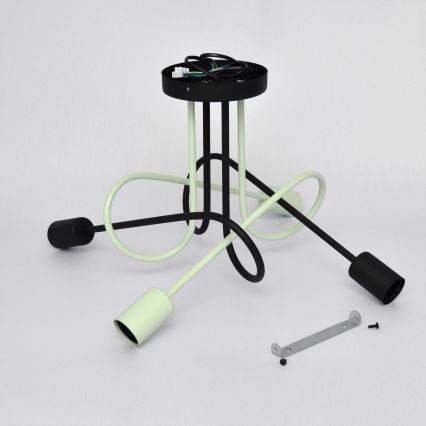 Surface-mounted chandelier OXFORD 4xE27/15W/230V black/green