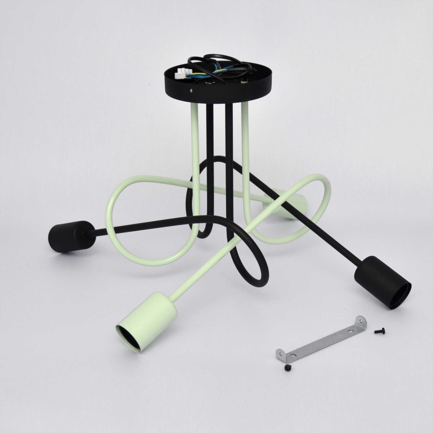 Surface-mounted chandelier OXFORD 4xE27/15W/230V black/green