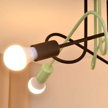 Surface-mounted chandelier OXFORD 4xE27/15W/230V black/green