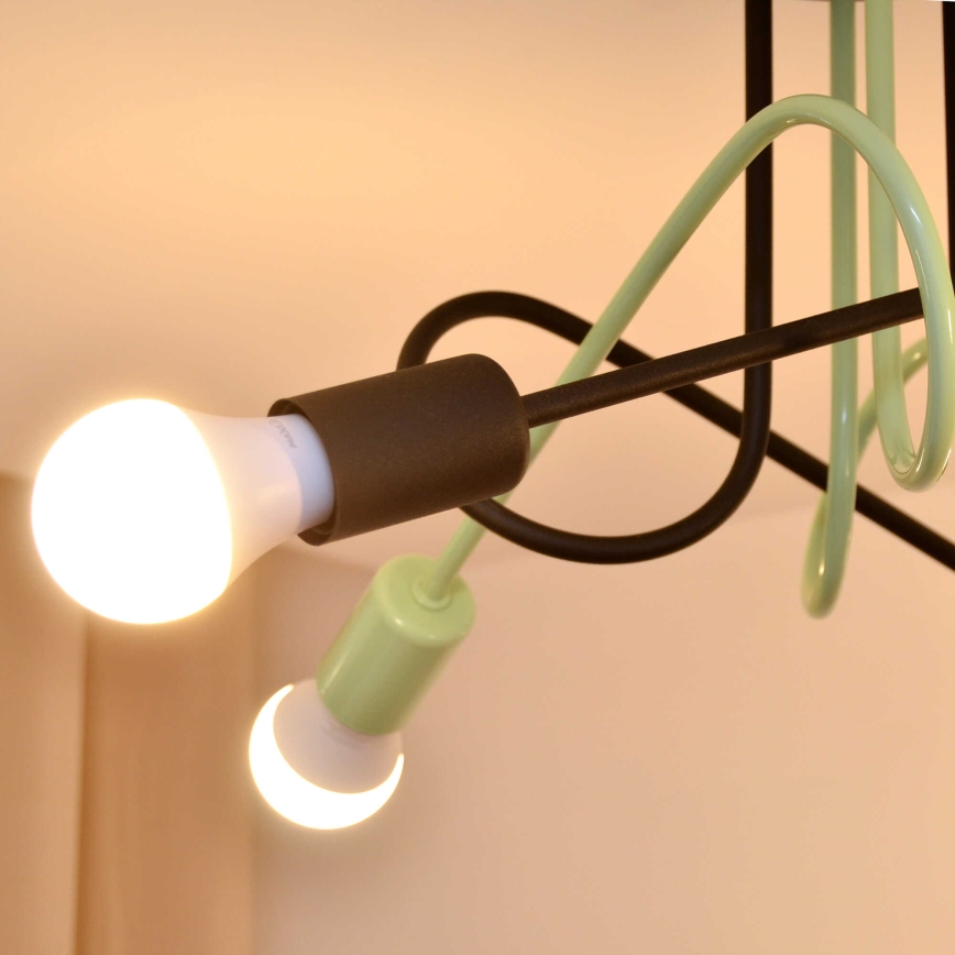 Surface-mounted chandelier OXFORD 4xE27/15W/230V black/green