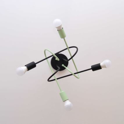 Surface-mounted chandelier OXFORD 4xE27/15W/230V black/green