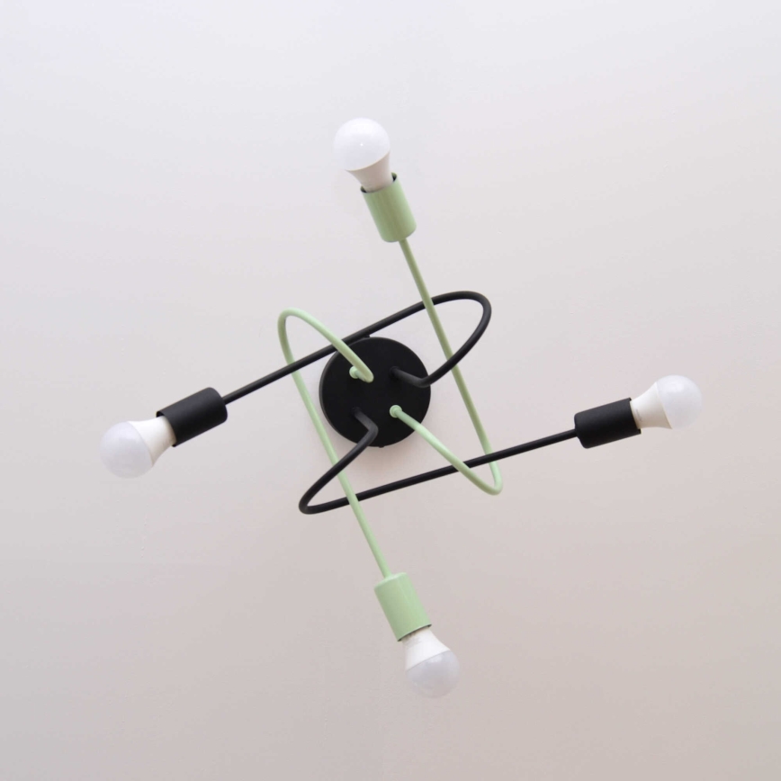 Surface-mounted chandelier OXFORD 4xE27/15W/230V black/green