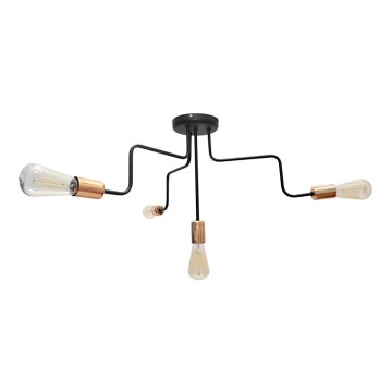 Surface-mounted chandelier OXFORD 4xE27/15W/230V black