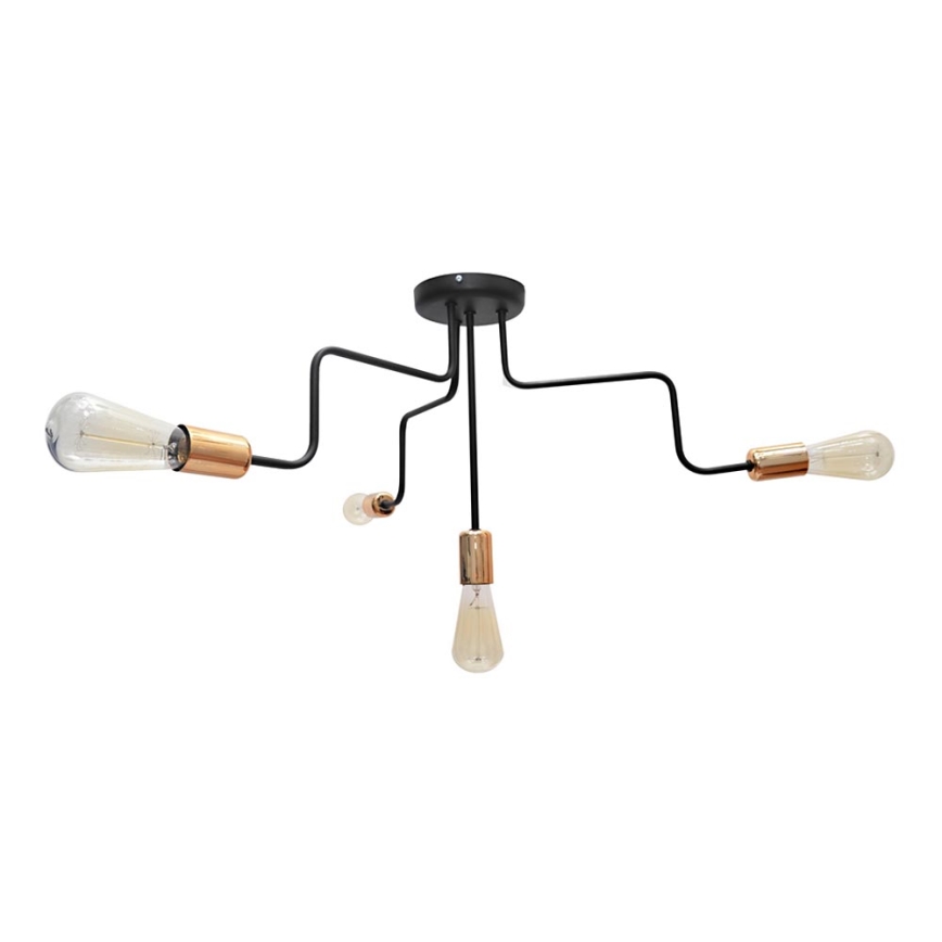 Surface-mounted chandelier OXFORD 4xE27/15W/230V black