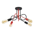 Surface-mounted chandelier OXFORD 4xE27/15W/230V black/red