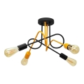 Surface-mounted chandelier OXFORD 4xE27/15W/230V black/yellow