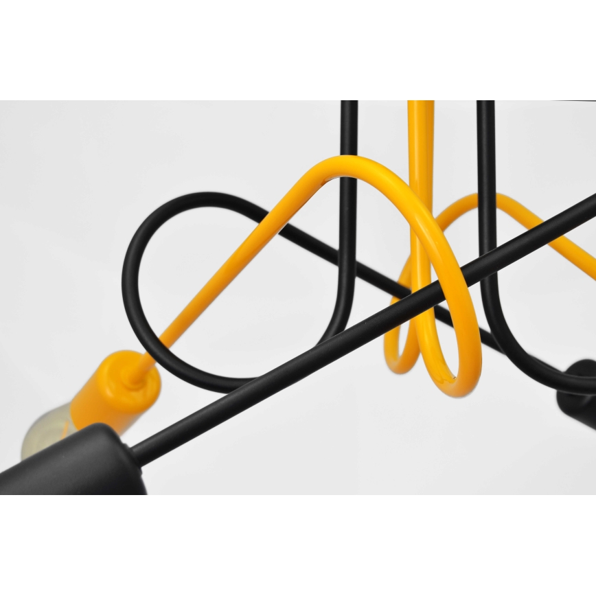Surface-mounted chandelier OXFORD 4xE27/15W/230V black/yellow