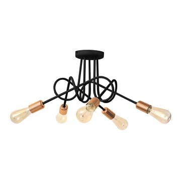 Surface-mounted chandelier OXFORD 5xE27/15W/230V black