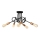 Surface-mounted chandelier OXFORD 5xE27/15W/230V black