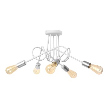 Surface-mounted chandelier OXFORD 5xE27/15W/230V white