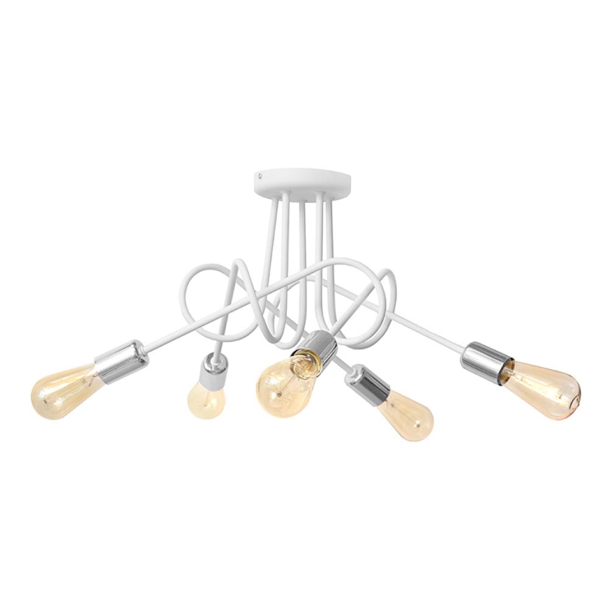 Surface-mounted chandelier OXFORD 5xE27/15W/230V white