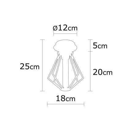 Surface-mounted chandelier OYLAT 1xE27/60W/230V