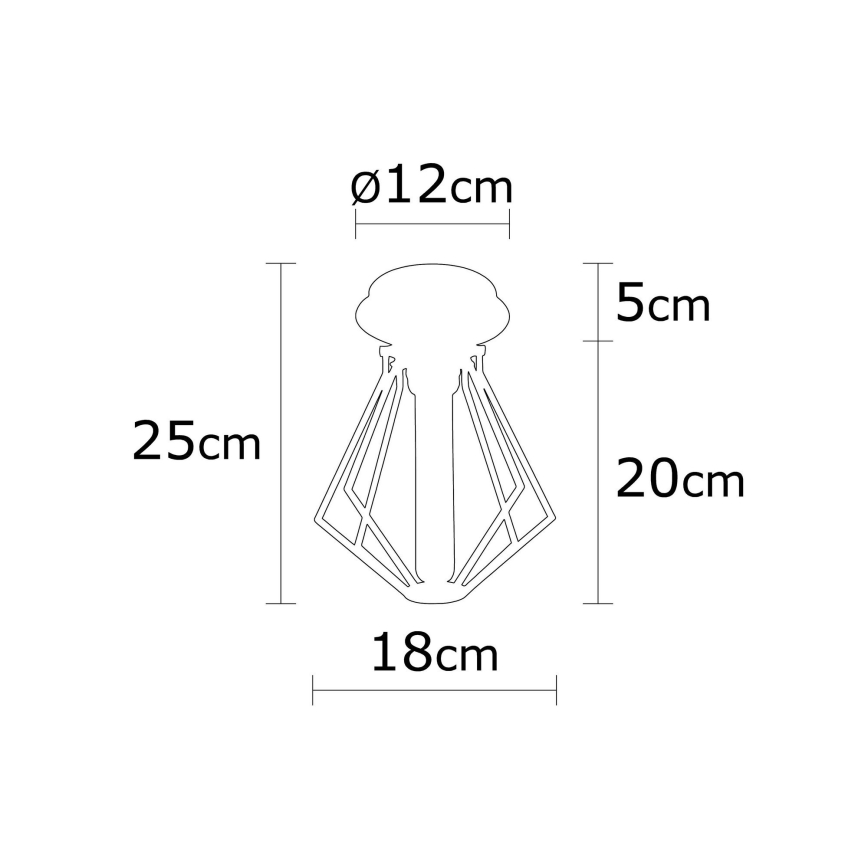 Surface-mounted chandelier OYLAT 1xE27/60W/230V
