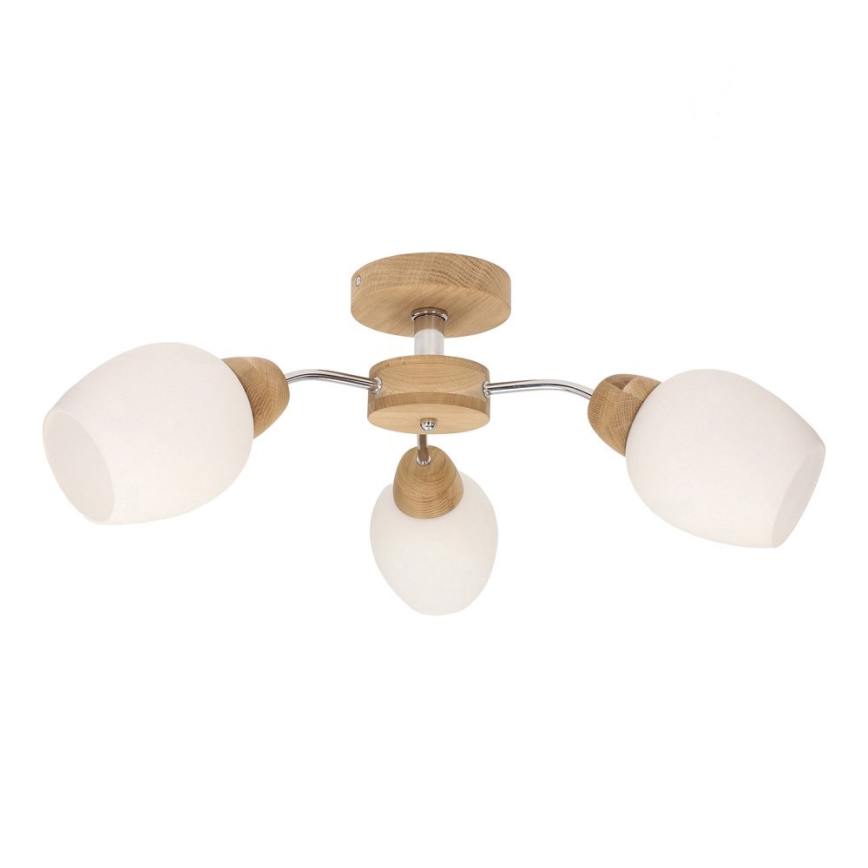 Surface-mounted chandelier PARMA 3xE27/40W/230V oak