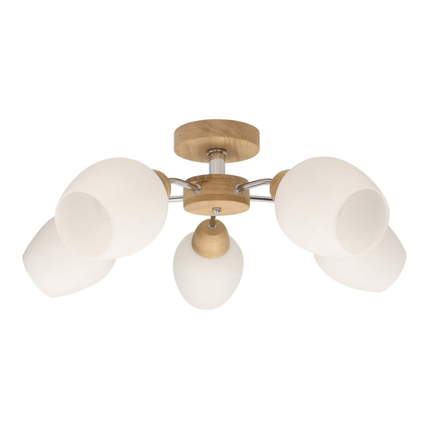 Surface-mounted chandelier PARMA 5xE27/40W/230V oak