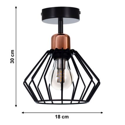 Surface-mounted chandelier PORTO 1xE27/40W/230V