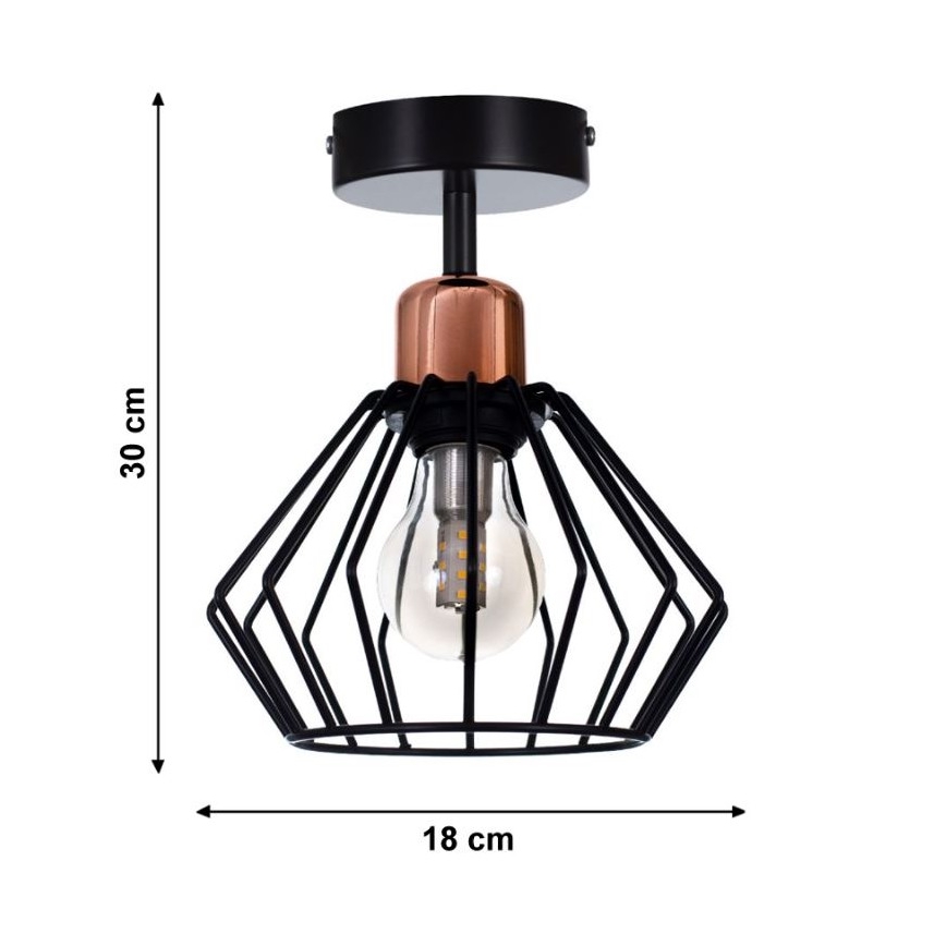 Surface-mounted chandelier PORTO 1xE27/40W/230V