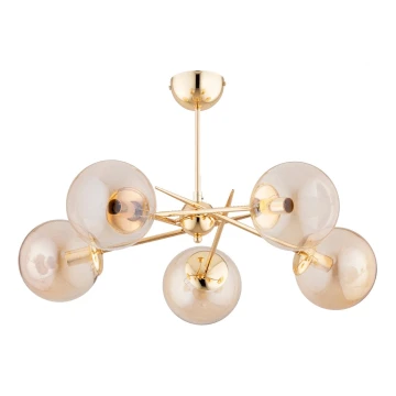 Surface-mounted chandelier PRIMERY 5xE14/10W/230V gold