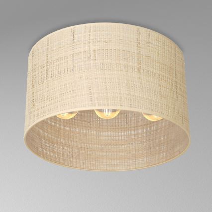 Surface-mounted chandelier RATTAN 3xE27/60W/230V rattan