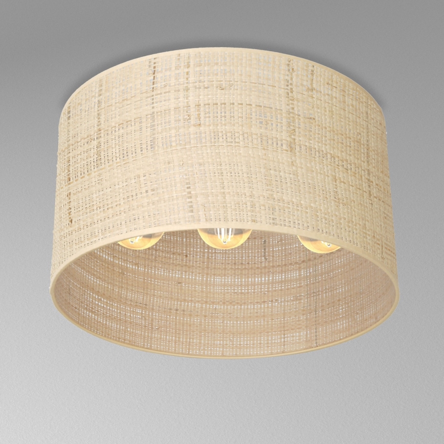 Surface-mounted chandelier RATTAN 3xE27/60W/230V rattan