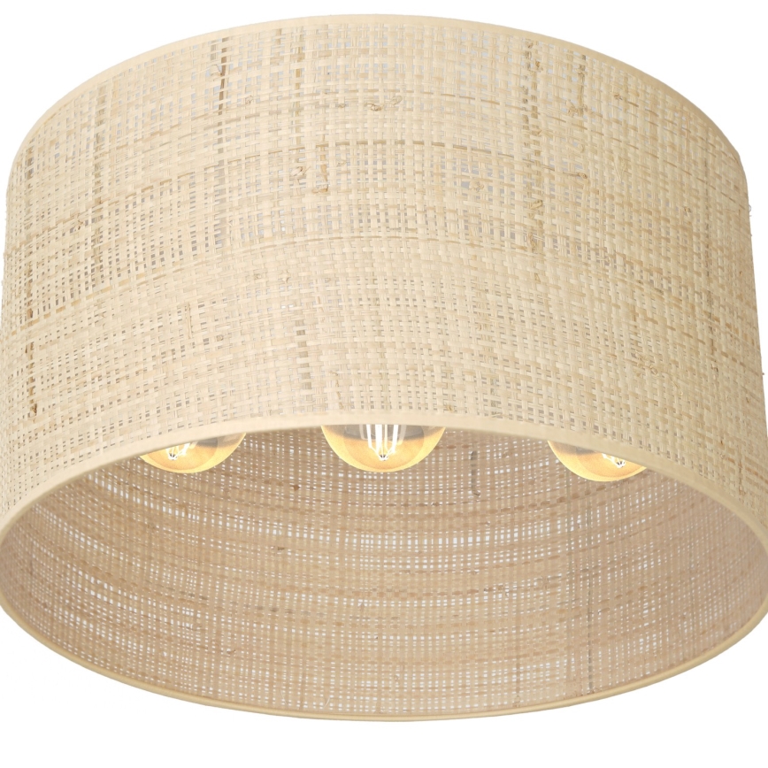 Surface-mounted chandelier RATTAN 3xE27/60W/230V rattan
