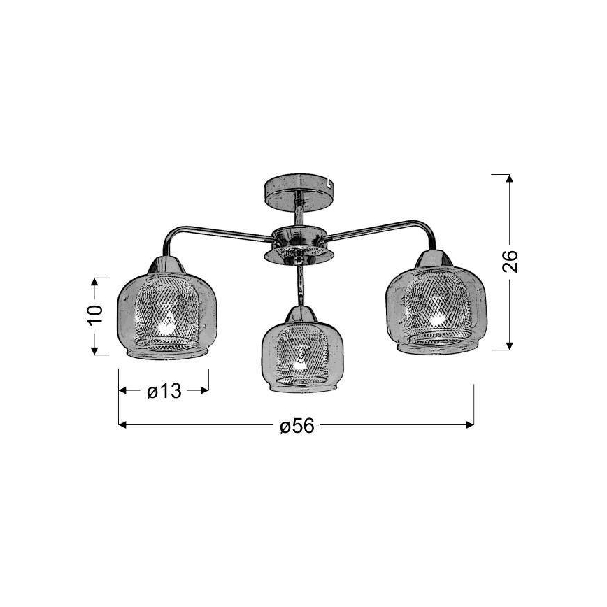 Surface-mounted chandelier RAY 3xE14/40W/230V