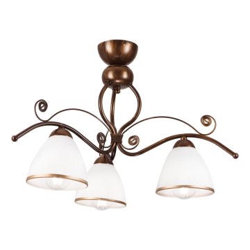 Surface-mounted chandelier RETRO 3xE27/60W/230V bronze patina