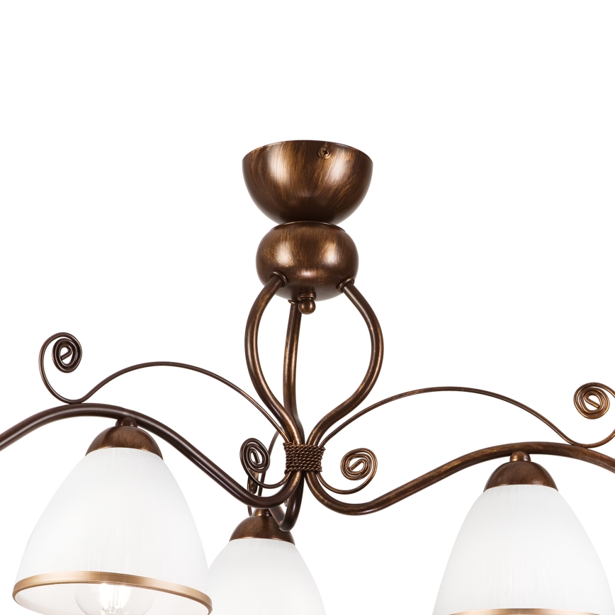 Surface-mounted chandelier RETRO 3xE27/60W/230V bronze patina