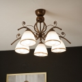 Surface-mounted chandelier RETRO 5xE27/60W/230V bronze patina