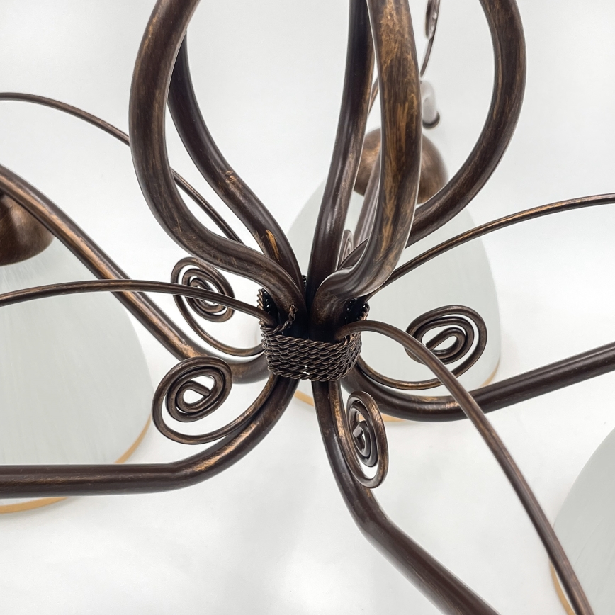 Surface-mounted chandelier RETRO 5xE27/60W/230V bronze patina