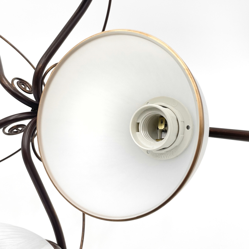 Surface-mounted chandelier RETRO 5xE27/60W/230V bronze patina
