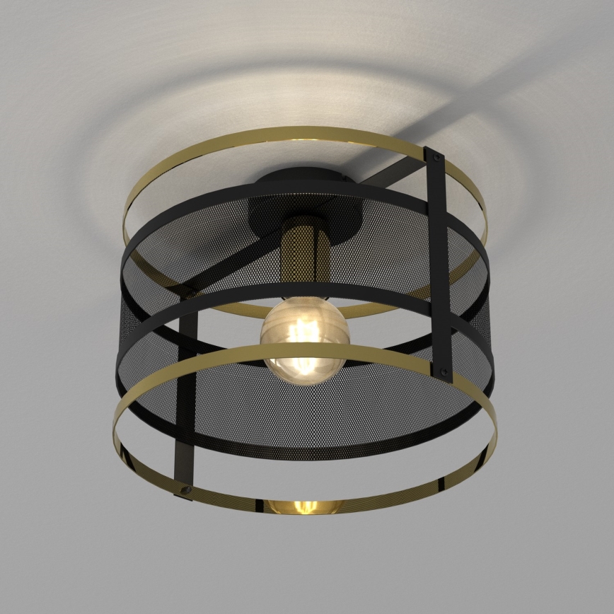 Surface-mounted chandelier RIM 1xE27/60W/230V black/gold