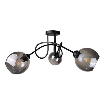 Surface-mounted chandelier RIN 3xE27/60W/230V black