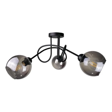 Surface-mounted chandelier RIN 3xE27/60W/230V black