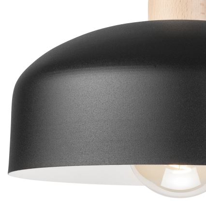 Surface-mounted chandelier RINA 1xE27/15W/230V black/beech