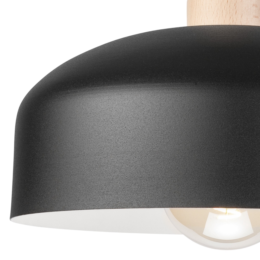 Surface-mounted chandelier RINA 1xE27/15W/230V black/beech