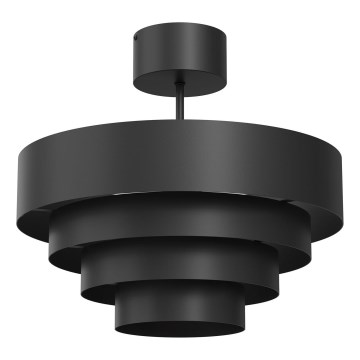 Surface-mounted chandelier RINGS 1xE27/15W/230V black