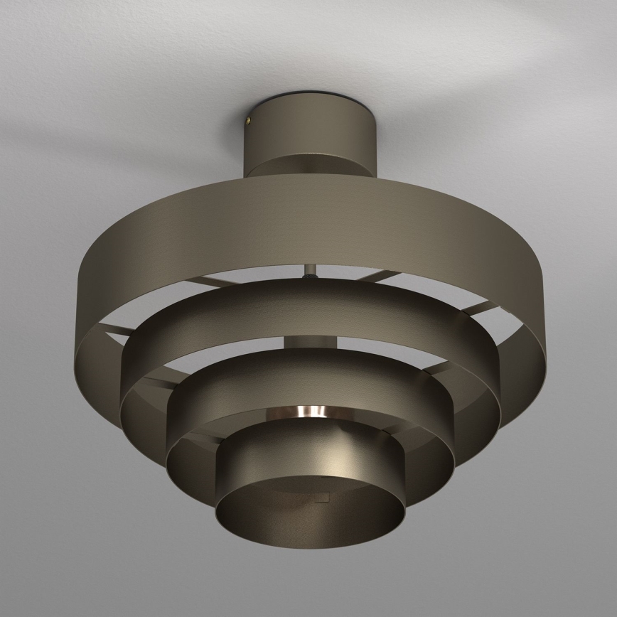 Surface-mounted chandelier RINGS 1xE27/15W/230V brass