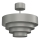 Surface-mounted chandelier RINGS 1xE27/15W/230V grey