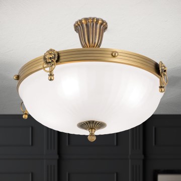 Surface-mounted chandelier ROCCA 4xE27/60W/230V d. 43 cm bronze/white