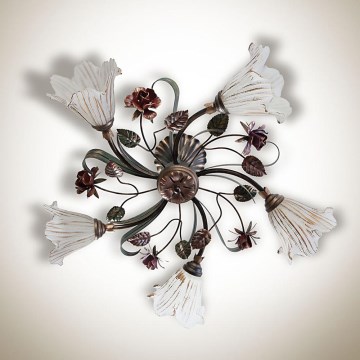 Surface-mounted chandelier ROSE FLOWER 5xE14/40W/230V