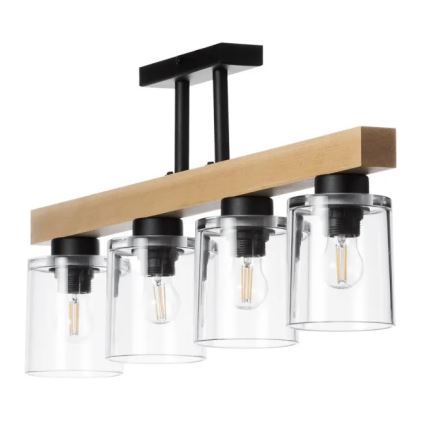 Surface-mounted chandelier RUSTIC RADIANCE 4xE27/60W/230V