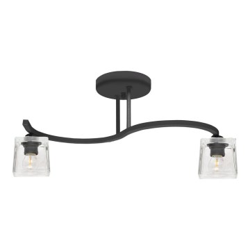 Surface-mounted chandelier SANTOS 2xE27/15W/230V black/transparent