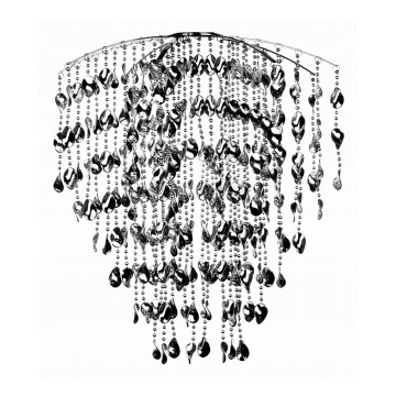 Surface-mounted chandelier SARDI 1xE27/60W/230V