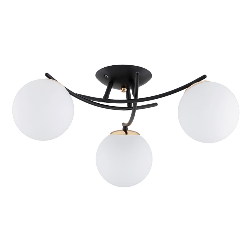 Surface-mounted chandelier SAVI 3xE14/10W/230V black/gold