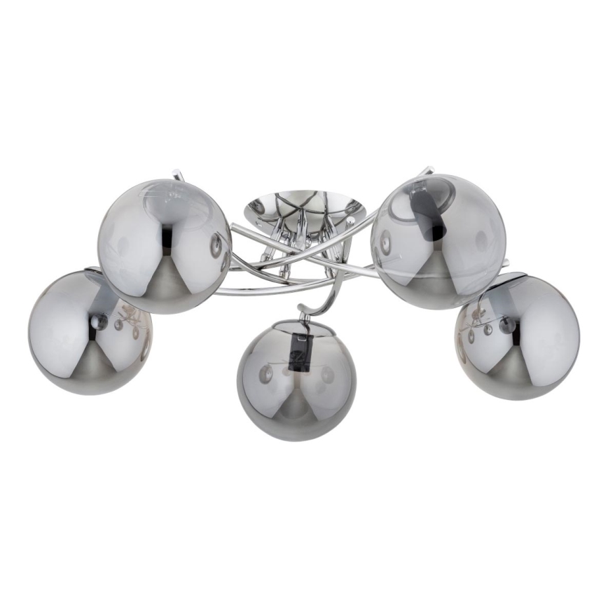 Surface-mounted chandelier SAVI 5xE14/10W/230V shiny chrome