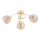 Surface-mounted chandelier SEYLA 3xE27/60W/230V gold/beige