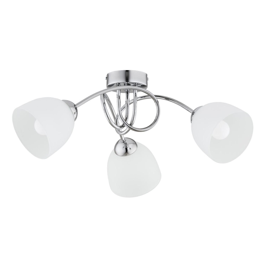 Surface-mounted chandelier SEYLA 3xE27/60W/230V shiny chrome/white