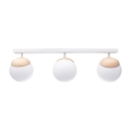 Surface-mounted chandelier SFERA WOOD 3xE14/40W/230V