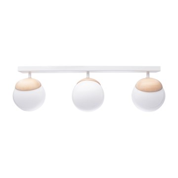 Surface-mounted chandelier SFERA WOOD 3xE14/40W/230V